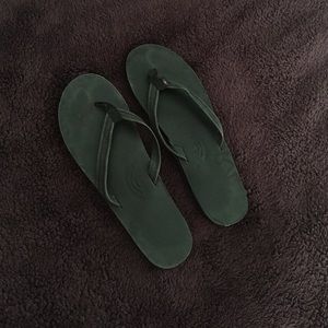 Black Rainbow flip flops