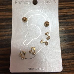 NEW Music Note Earring Studs