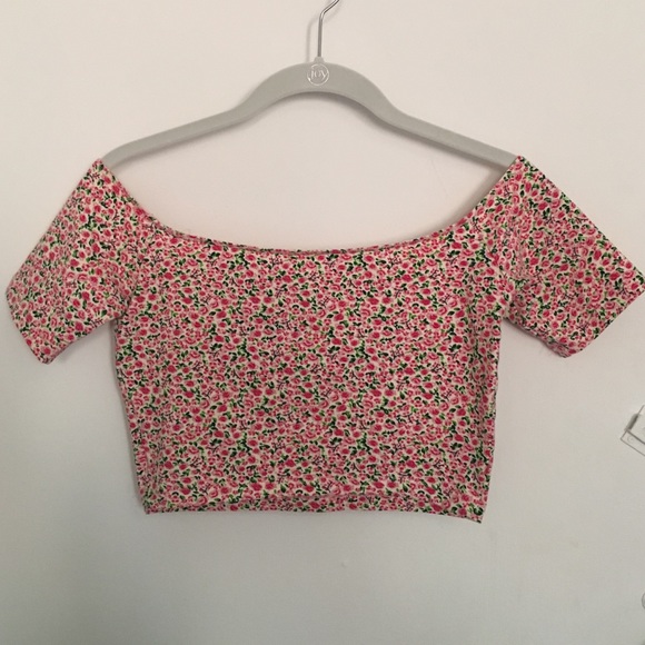 American Apparel floral crop top