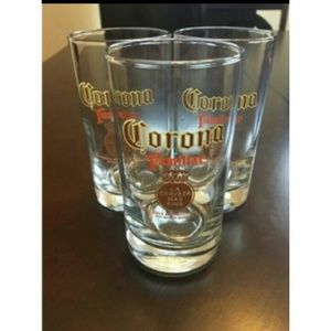 3 corona beer glasses 8oz