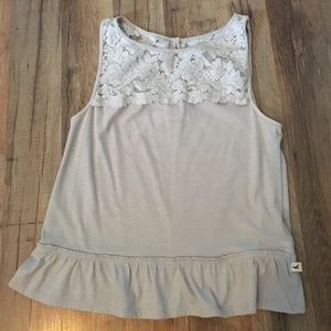 cute top with lace and ruffle