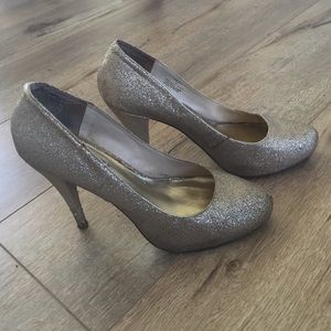 Steve Madden Gold Sparkle Heels