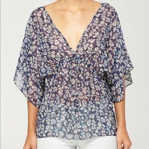Silk floral top