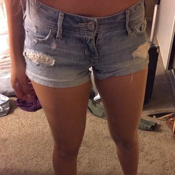 Hollister crochet shorts