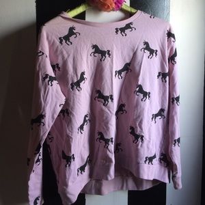 Pink unicorn sweatshirt pastel goth