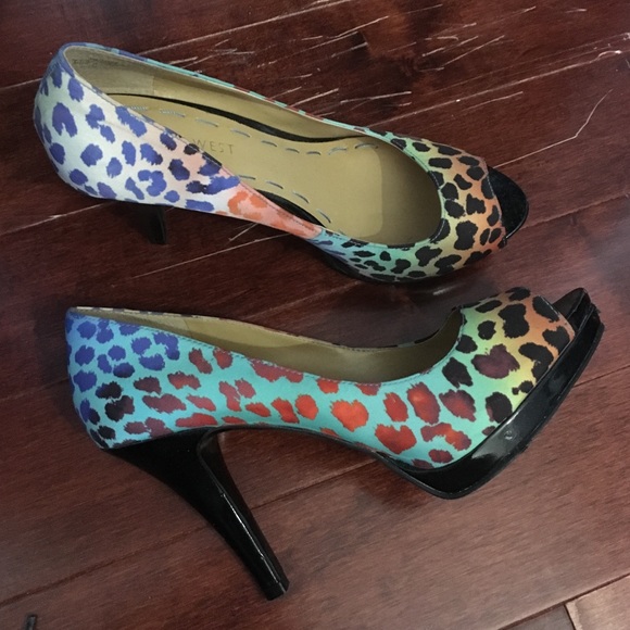 Nine West cheetah print heels