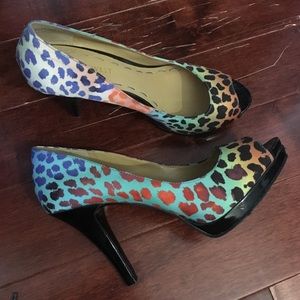 Nine West cheetah print heels