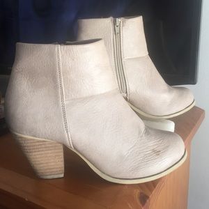 Beige booties - 7.5 - 8