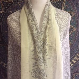 Baroque Print Scarf - Yellow