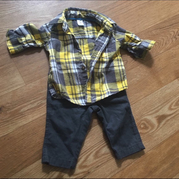 Baby button down shirt with pants