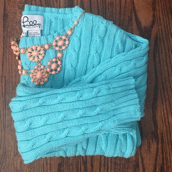 Lilly Pulitzer Sweaters - Cable knit Lilly Pulitzer sweater
