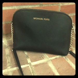 Black Michael Kors Cindy large dome crossbody