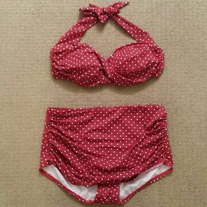 2 piece high waist swim suit