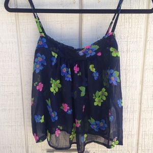 Sheer Hollister floral tank