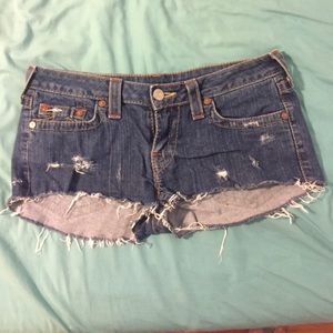 True Religion denim shorts