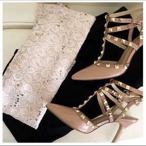 NWOT Sequined Lace Shirt