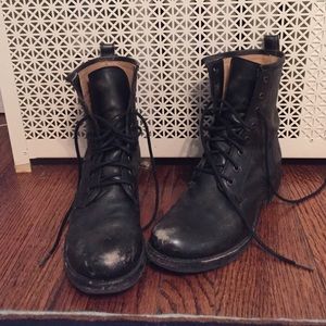 Frye Women's Veronica Combat Boot in Stonewash