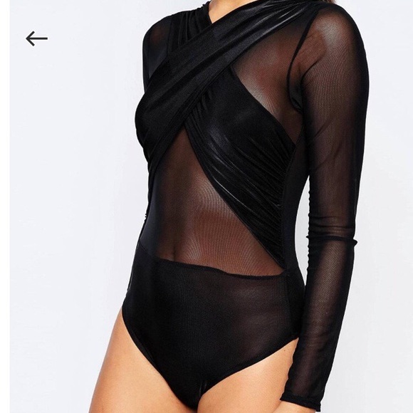 Missguided Mesh Insert Body Shirt