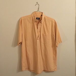 Orange Half Button Short Sleeve Panty Melter