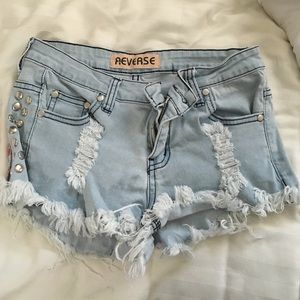 High waisted shorts.