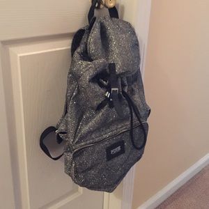 ✨ Victoria Secret Pink Silver Glitter Backpack ✨