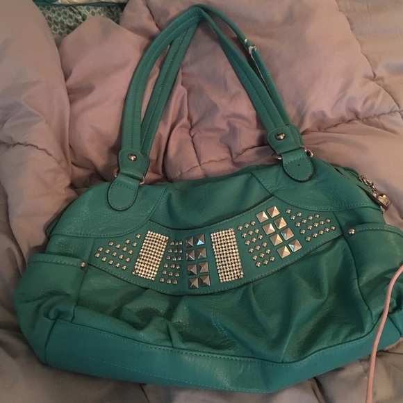 Teal and Silver Purse