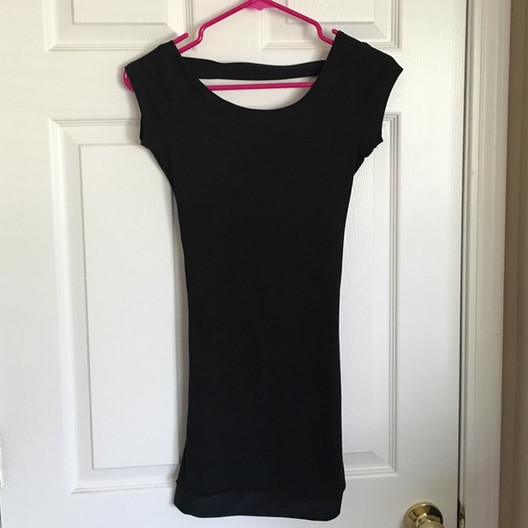Black dress with neon straps in back