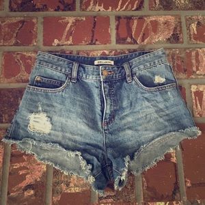 High waisted Billabong denim shorts