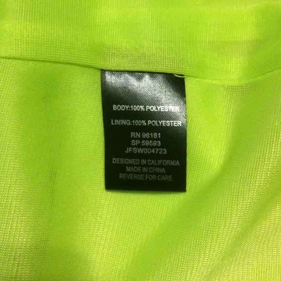 BeBop Bow Chartreuse Green Summer Dress - Picture 5 of 5