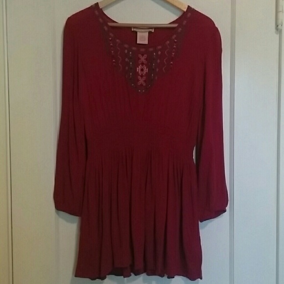 $5 SALE!  Fuchsia gathered waist tunic