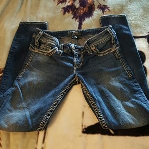 Silver women's jeans