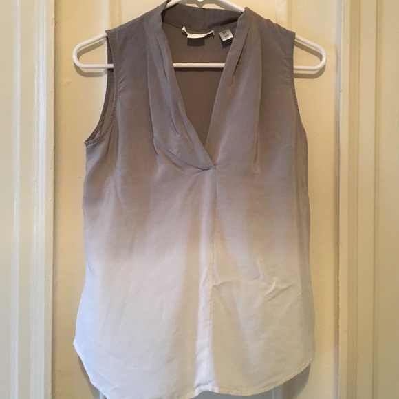 Grey Ombré V-Neck Top