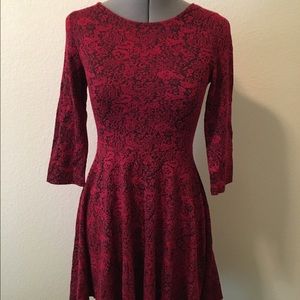 Red floral dress