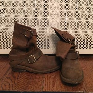 Jeffrey Campbell Brit Wrap Strap Booties Brown