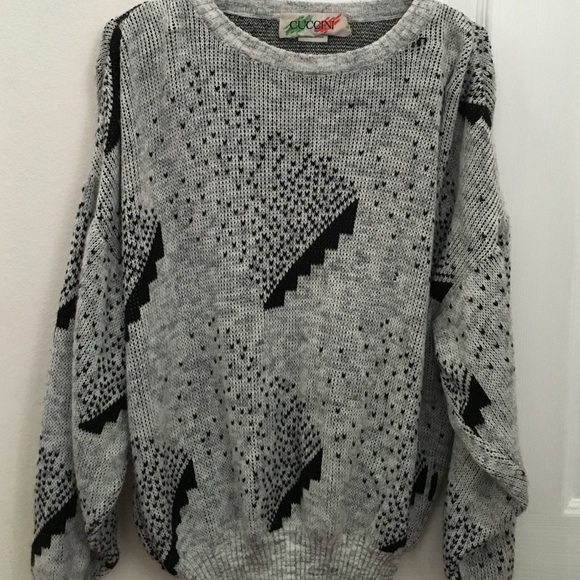 Black and grey over sized long sleeve