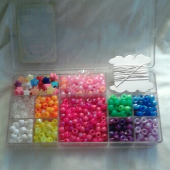 Raver kandi festival bracelet making punk beads Set / Kit - NEW - rainbow pride - Picture 2 of 4