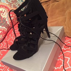 Black Lace Up Heels