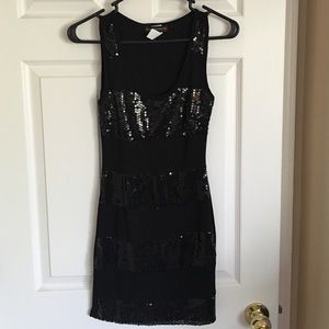 Black sequin dress