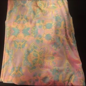 LuLaRoe pastel floral OS legging