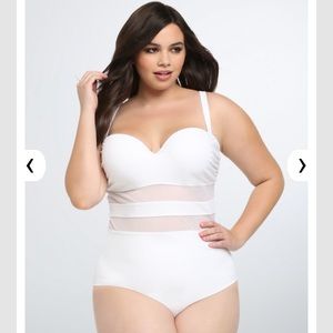 White one piece swimsuit