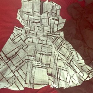 White black and silver dress