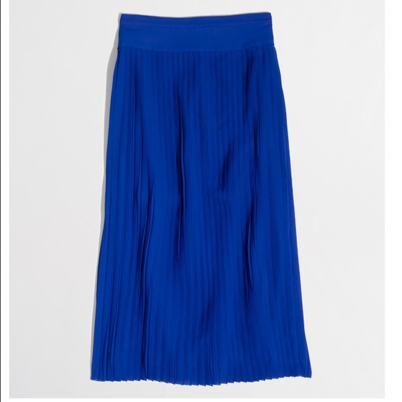 J Crew Factory Blue Midi Skirt