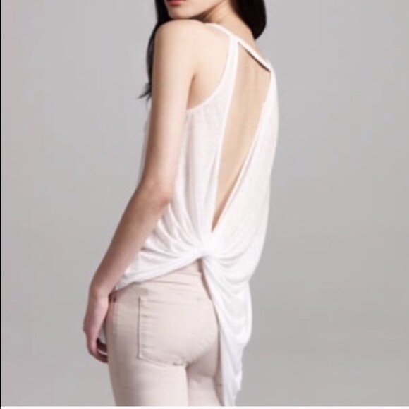 Amazing Helmut Lang White drape top.