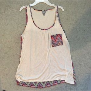 Chevron pocket tank