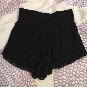 Black flowy shorts