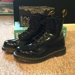 Dr. Martens Patent Black Leather Women's 10