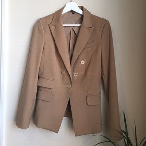 Express Double Breasted Tan Blazer