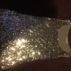 Womens Cato gold sequins tank top!