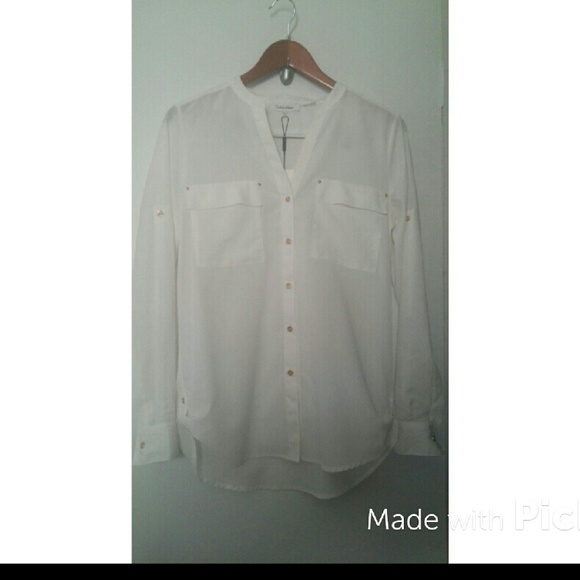 Calvin Klein Button Front Top