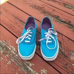Blue Vans Authentic Thick Soled Shoes